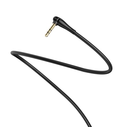 Кабель AUX аудио кабель угловой UPA14, черный