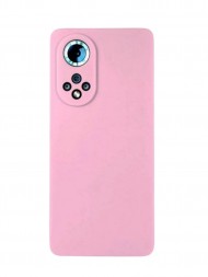 Чехол силиконовый для Huawei Honor 50 с защитой камеры, розовый