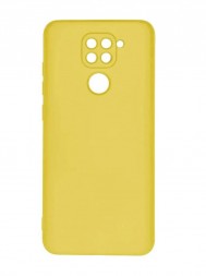 Чехол силиконовый для Xiaomi Redmi Note 9 c защитой камеры, жёлтый