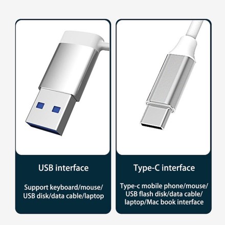 Type C-концентратор 2в1 с USB 3.0 входом и с портами USB 3.0