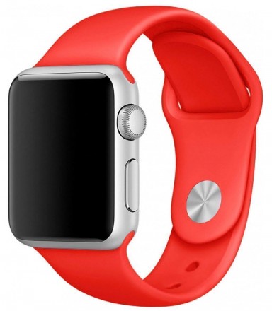 Ремешок силиконовый для Apple Watch 38mm/40mm/41mm, красный