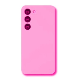 Чехол силиконовый для Samsung Galaxy S23, ярко-розовый