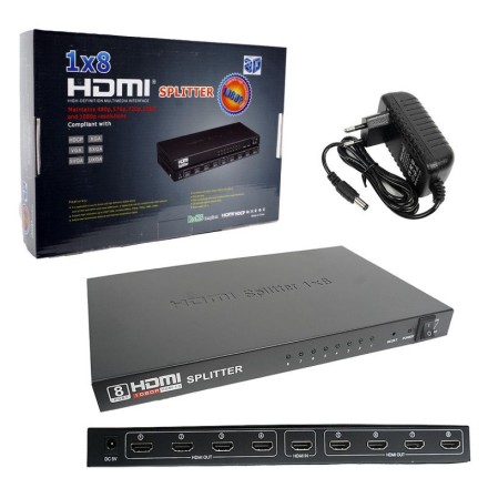 Разветлитель H139 HDMI Splitter 1x8 port (Black)