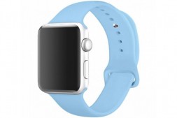 Ремешок силиконовый для Apple Watch 38mm/40mm/41mm, светло-голубой