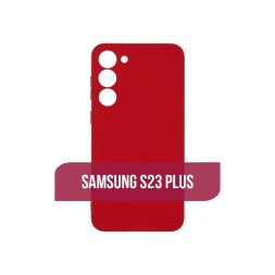 Чехол силиконовый для Samsung Galaxy S23 Plus, красный