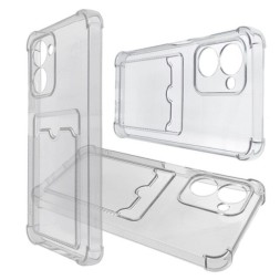 Чехол силиконовый с кармашком для Realme C33, прозрачный