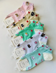Комплект женских хлопковых разноцветных носков, 2 пары