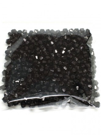 Бусины граненые 10мм x 500 грамм (одна пачка), черные