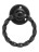 Ручка-кольцо, ручка дверная металлическая диаметр кольца 8см, черная