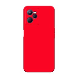 Чехол бархатный Silicone Cover для Realme C35, красный