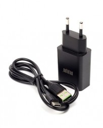 Зарядное устройство для телефона Сетевой адаптер + кабель USB Type-C 2.4A черный