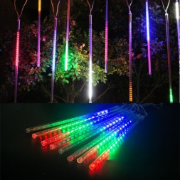 Электрогирлянда 3,5 метра Сосульки 8 ламп, по 30 см, разноцветный LED