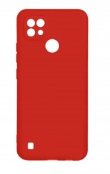 Чехол силиконовый для Realme C21 с защитой камеры, красный
