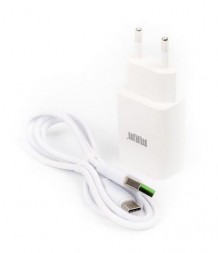 Зарядное устройство для телефона Сетевой адаптер + кабель USB Type-C 2.4A белый