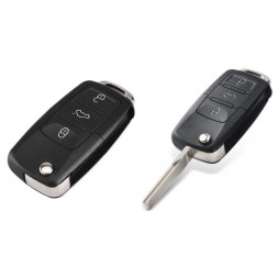 Складной автомобильный ключ  с 2 кнопками и дистанционным управлением, раскладной складной чехол для ключа для Volkswagen Vw Jetta Golf Passat Beetle