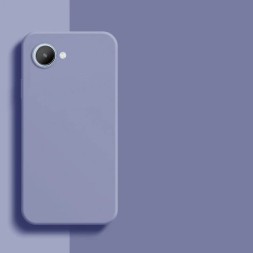 Чехол бархатный Silicone Cover для Realme C30, лавандовый