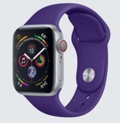 Ремешок силиконовый для Apple Watch 38mm/40mm/41mm, фиолетовый