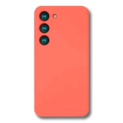 Чехол силиконовый для Samsung Galaxy S23 Plus, оранжевый