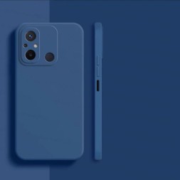 Чехол силиконовый для Xiaomi Redmi 12C, темно-синий
