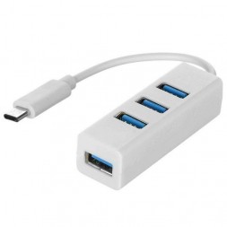 USB 3.1 Hub Type-C 4 порта, белый