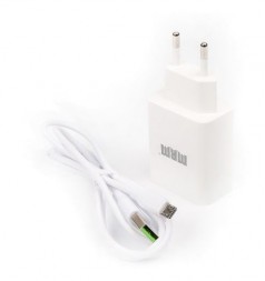 Зарядное устройство для телефона Сетевой адаптер + кабель micro USB 2.4A белый