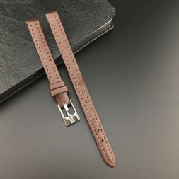 Ремешок для часов кожаный 12 мм, цвет коричневый - 2шт