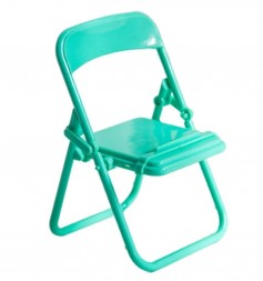 Держатель пластиковый для телефона мини-стул, бирюзовый