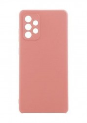Чехол силиконовый для Samsung Galaxy A72 с защитой камеры, розовый