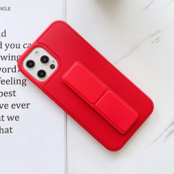 Чехол для iphone 12 магнитный мягкий силиконовый чехол с ремешком на запястье, красный