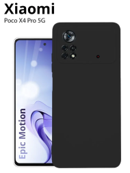 Чехол бархатный Silicone Cover для Poco X4 Pro 5G, черный