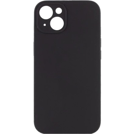Чехол мягкий для iPhone 15 Plus с защитой камеры, черный