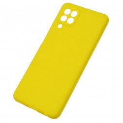 Чехол силиконовый для Samsung Galaxy A22 c защитой камеры, жёлтый
