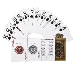 Карты игральные пластиковые для покера TEXAS HOLDEM POKER 54 шт, золотые