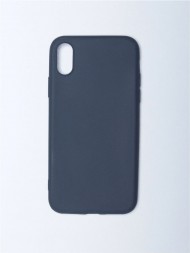 Чехол силиконовый для iPhone XS Max, темно-синий