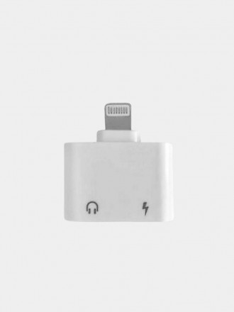 Переходник для iPhone 2 в 1 для подключения наушников и зарядного устройства