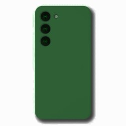 Чехол силиконовый для Samsung Galaxy S23 Plus, темно-зеленый