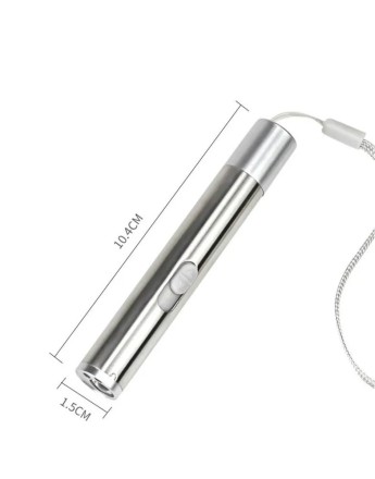 Мини-фонарик для медиков, двойной источник света LED, USB зарядка, (офтальмология, ЛОР) ver.2