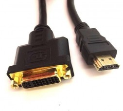 Кабель HDMI (папа) - DVI (мама) 1 метр