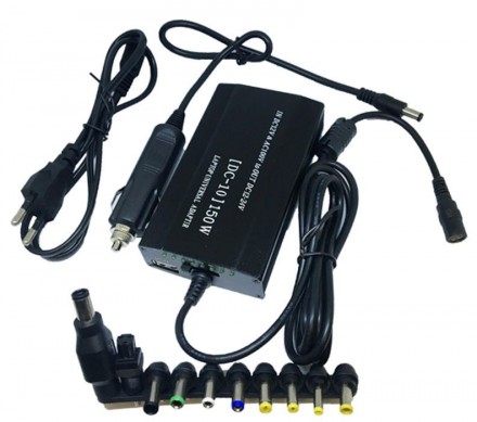 Блок питания универсальный сетевой и для авто для ноутбуков Live Power LP-508 12V-24V 150W + 8 Насадок