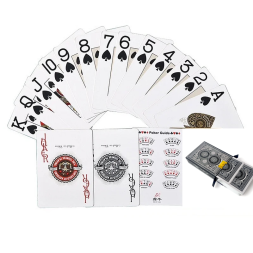 Карты игральные пластиковые для покера TEXAS HOLDEM POKER 54 шт, серебряные