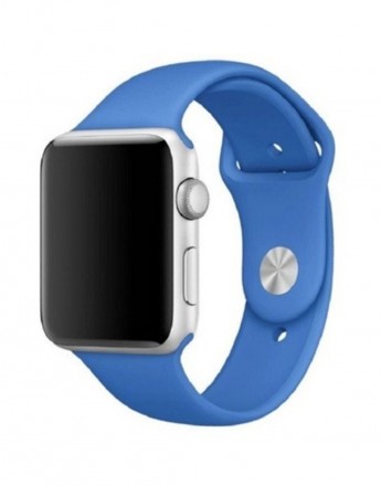 Ремешок силиконовый для Apple Watch 42mm/44mm/45mm, синий
