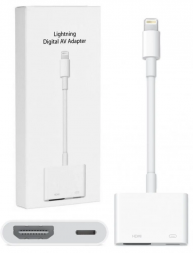 Адаптер (переходник) для Apple Lightning Digital AV, белый