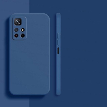 Чехол бархатный Silicone Cover для Poco M4 Pro 5G, темно-синий
