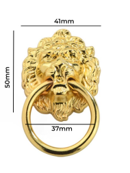 Ручка дверная кольцо Лев 5 см  золотой - 40 ШТ.