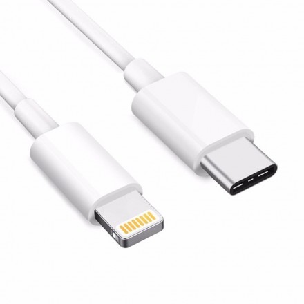 USB кабель с Lightning на Type-C, 1 м, белый