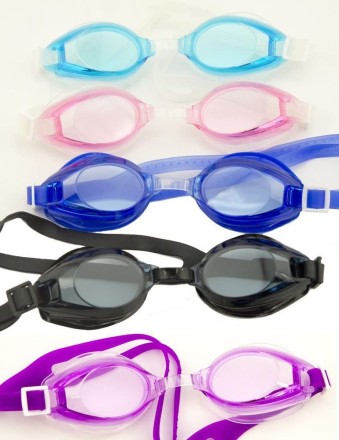 Очки для плавания с пластиковым футляром, розовый