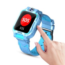 Детские часы Y99C с Sim-картой с кнопкой SOS, GPS, водонепроницаемые, селфи камера, для IOS, Android, синий