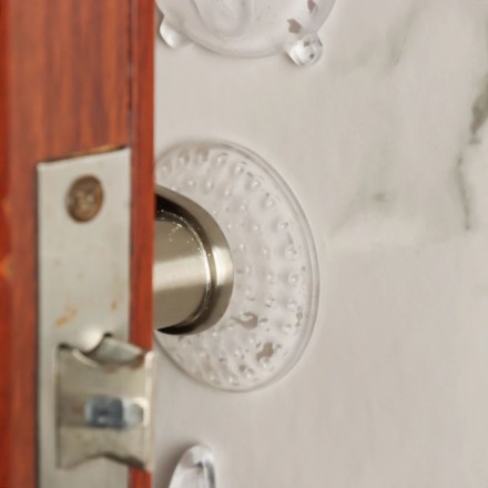 Заглушка амортизатор для дверей и мебельной фурнитуры d=50мм, белый - 3 шт