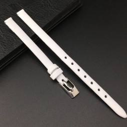 Ремешок для часов кожаный 8 мм, цвет белый - 2шт