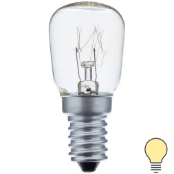 Лампа накаливания для холодильника  E14 15 Вт свет тёплый белый - 4 шт